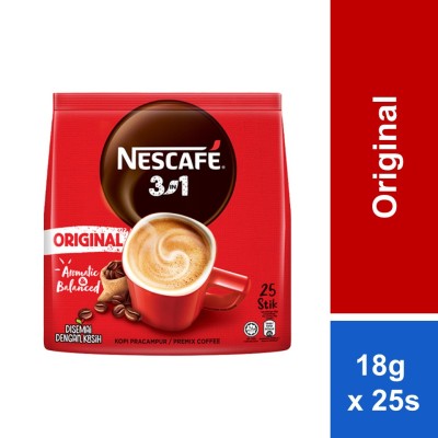 *Nescafe 3 In 1 Original (25s X 18g) [pack of 2]