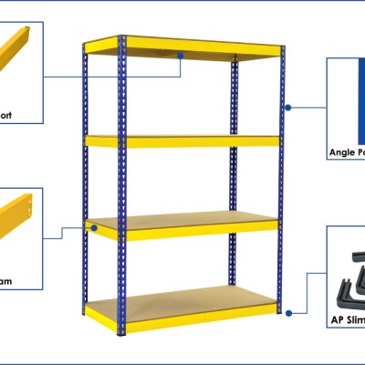 *TTF 4 Levels Boltless Rack - 18(D) x 72(L) x 72(H) - 300kg UDL