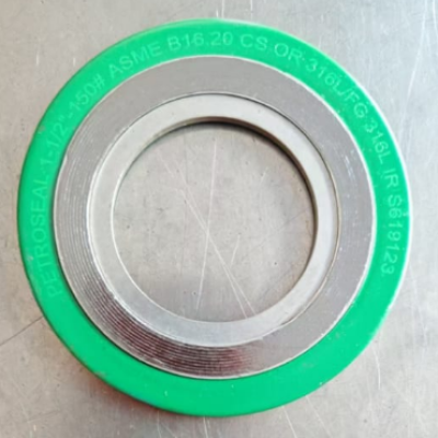 DN25 Spiral Wound Gasket ASME B16.2, Graphite Filled,cw SS316L Inner & CS Outer Ring, 4.5mm thk x 150#