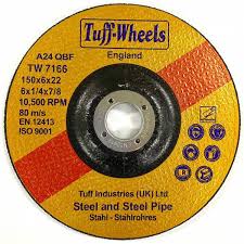 Tuff-Wheels TW-7166 Grinding Disc, CS 150x6mm Origin : UK Expired Date 2026