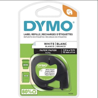 Dymo Letratag Tape Plastic White
