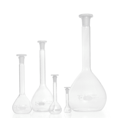 Duran 2167836 Volumetric Flask 250ml PE Stopper, Class A, Stopper Size 14 23 (Pack of 2pcs)