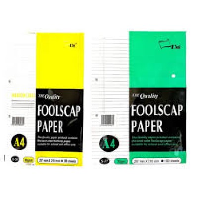 FoolScap Paper A4 80gsm Exam Sheet Test Pad