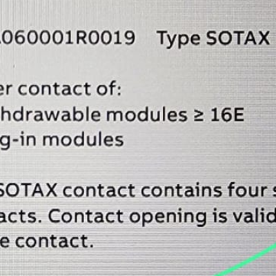 *1TSA060001R1019 630A SOTAX unit 4 finger Sn with housing