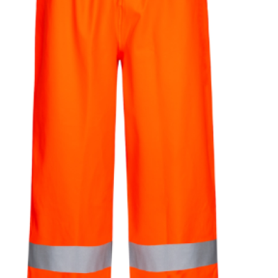Lyngsoe FR-LR52 Flame Retardant Hi-Vis Rain Trousers in PU quality, XS -5XL