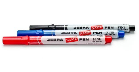 ZEBRA NAME PEN (FINE-OIL BASE) Marker -BLACK