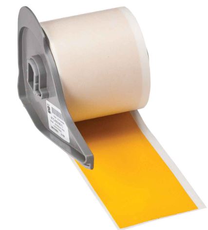 Tape : All Weather Permanent Adhesive Vinyl Label Tape for M6 M7 Printers - 1" x 50', Yellow