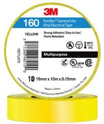 3M 1710 Vinyl Electrical Tape (18mm x 10m) - Yellow