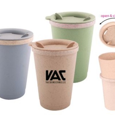 ECO-WHEAT TUMBLER WITH SILICONE HOLDER-350ML