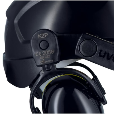 UVEX K2P Helmet mounted earmuffs (with magnetic adapter)