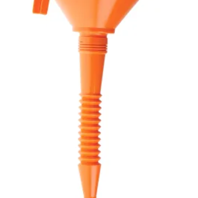FUNNEL, PLASTIC FUNNEL, FLEXIBLE SPOUT, 12"