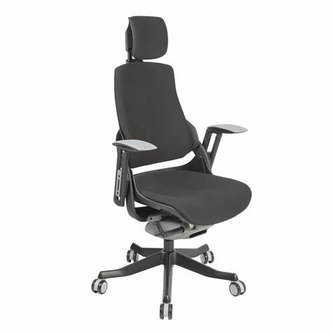 [DELIVER TO LABUAN ONLY] HIGH BACK CHAIR WITH ARMREST, LEATHER BLACK N-500, WAU 2, MERRYFAIR