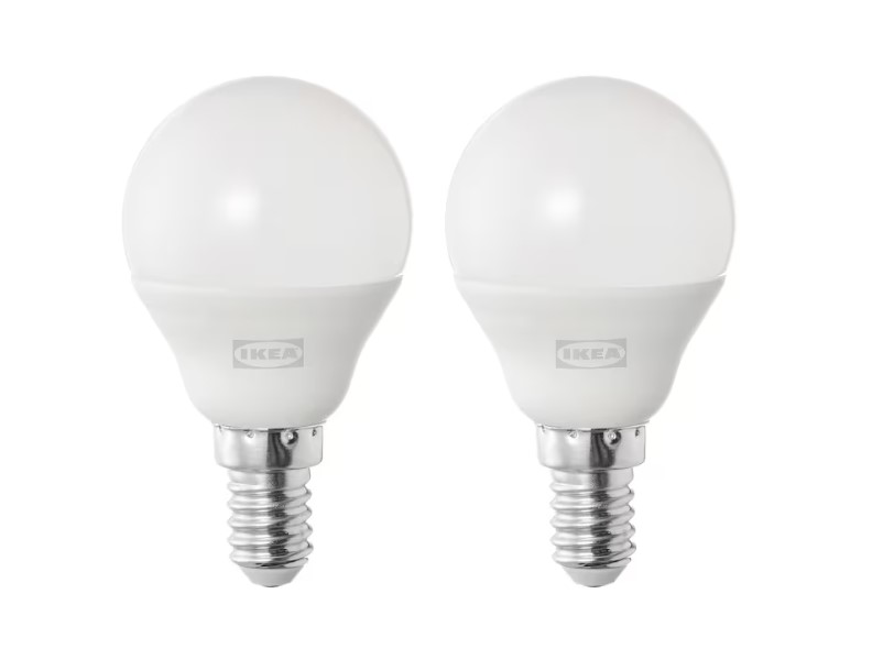 SOLHETTA LED bulb E14 470 lumen, globe opal white