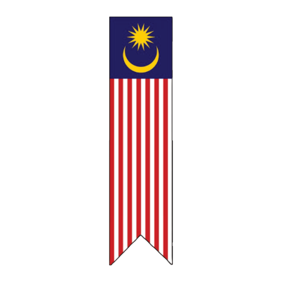 FLAG MALAYSIA BANNER 2'X8' (60X240CM)