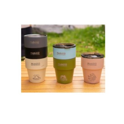 Outdoor 304 stainless steel double-layer cup heat insulation anti-scalding portable swallow cup  with cover lip