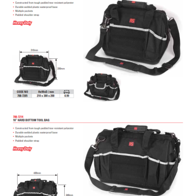 *RS Pro 12 Hard Bottom Tool Bag with Zipper