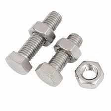 SS 316 HEX BOLT DIN 933 M12 X 50 & NUT & FW, 2KG ( 28 SETS )