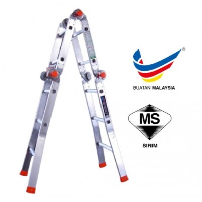 LADDER, FOLDING HEAVY DUTY ALUMINUIM LADDER, 6ft - "A" HEIGHT