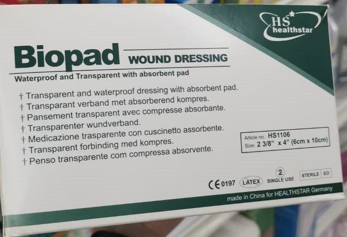 BIOPAD WOUND DRESSING (6CM X 10CM)