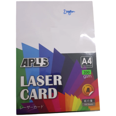Aplus Art Card A4 White 200gsm 100sheets