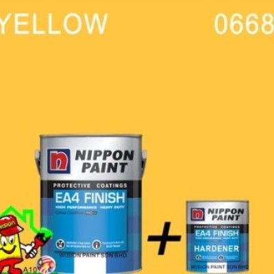 YELLOW 0668 ( 1L ) EA4 FINISH   EA 4 NIPAPON PAINT PROTECTIVE COATING   HIGH PERFORMANCE   HEAVY DUTY