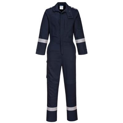 Portwest FR501 - Bizflame Work Stretch Panelled FR Coverall Navy
