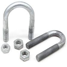 U - bolt ( 1" x 1  /  4" )  - CS   /   FCC ( c  /  w 4 nuts + 4 flat washer )