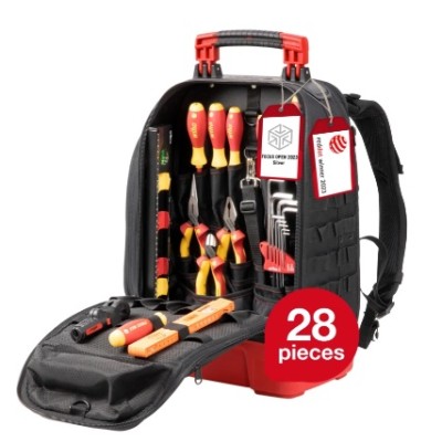 WIHA 27 PIECE TOOL BACKPACK ELECTRIC TOOL KIT WITH BAG, VDE APPROVED, C