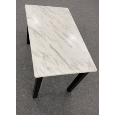 *Marble Table  Colour white top and black leg