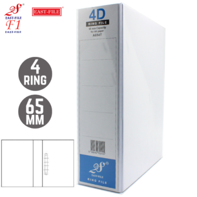 EAST FILE PVC 4D RING FILE A4 65MM