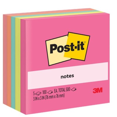 3M 654-5AN 3 X 3 POST-IT NOTES POPTIMISTIC