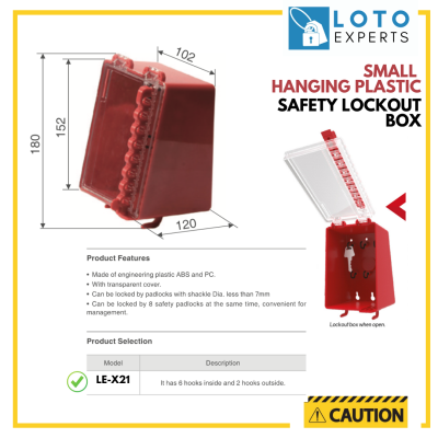 LOTO EXPERTS - SAFETY HANGING PLASTIC LOCKOUT KIT   LOCKOUT TAGOUT BOX   LOTO SAFETY PRODUCT (LE-X21)