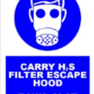 SAFETY SIGN FOR CARRY RESPIRATORY PROTECTIVE EQUIPMENT