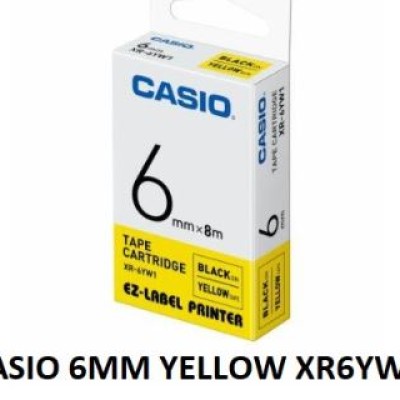 CASIO EZ-LABEL TAPE 6MM YELLOW