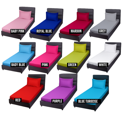 Hostel Single Bedsheet   75 x 36 x 5 inch (BUATAN MALAYSIA)