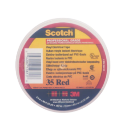 Scotch Vinyl Electrical Tape 35 (Red)