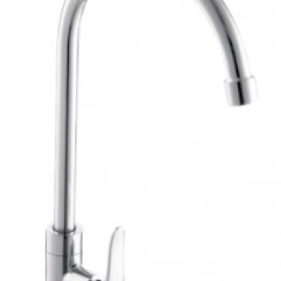 JOHNSON SUISSE Fermo-N 1 2" Deck Mounted Sink Tap With Swivel (Round) Spout WBFA301403CP