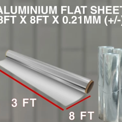 Aluminium Flat Sheet 3ft x 8ft x 0.21mm