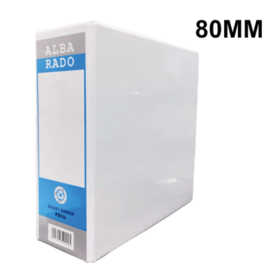 Alba Rado PVC 2D Ring File F4 Insert Binder 80MM
