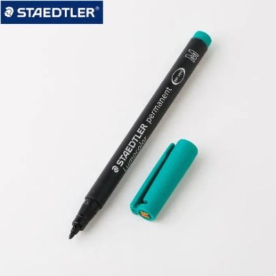 Staedtler 317 Lumocolor Permanent Marke rM GREEN  Felt Tip Waterproof Writing for CD Graffiti Metal Glass Office Supplies