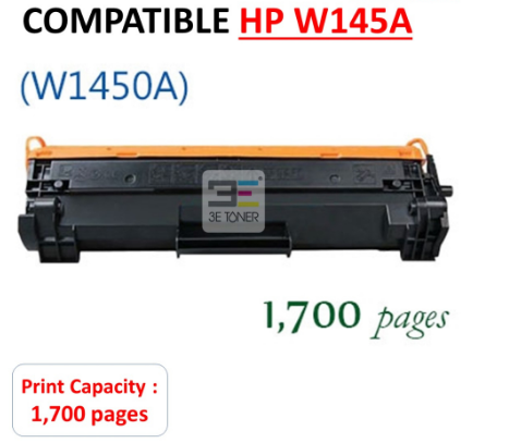 HP 145A Original Black LaserJet Toner Cartridge (~1, 700 yield) W1450A