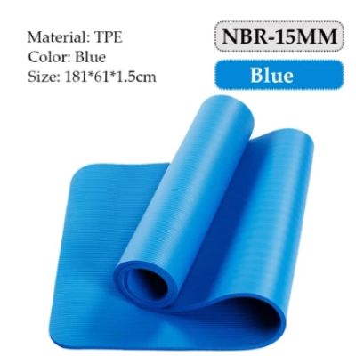 NBR TPE Yoga Mat 183CM X 61CM X 15MM