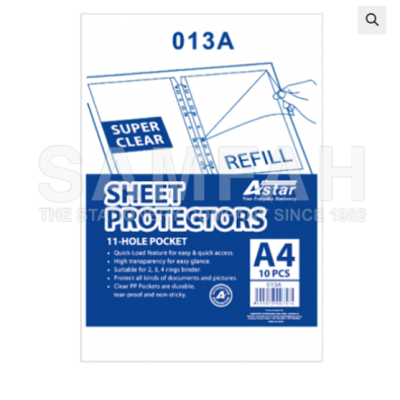 ASTAR PROTECTOR REFILL 11-HOLE POCKET 10S