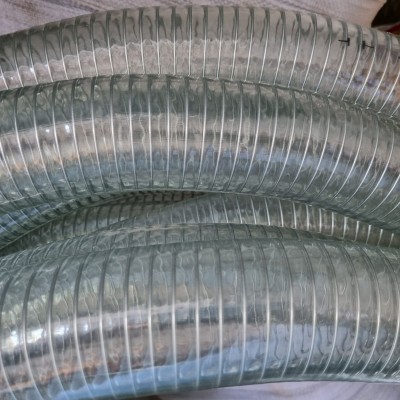 6" X 15 MTR PVC HOSE C W BOTH END CLAMP
