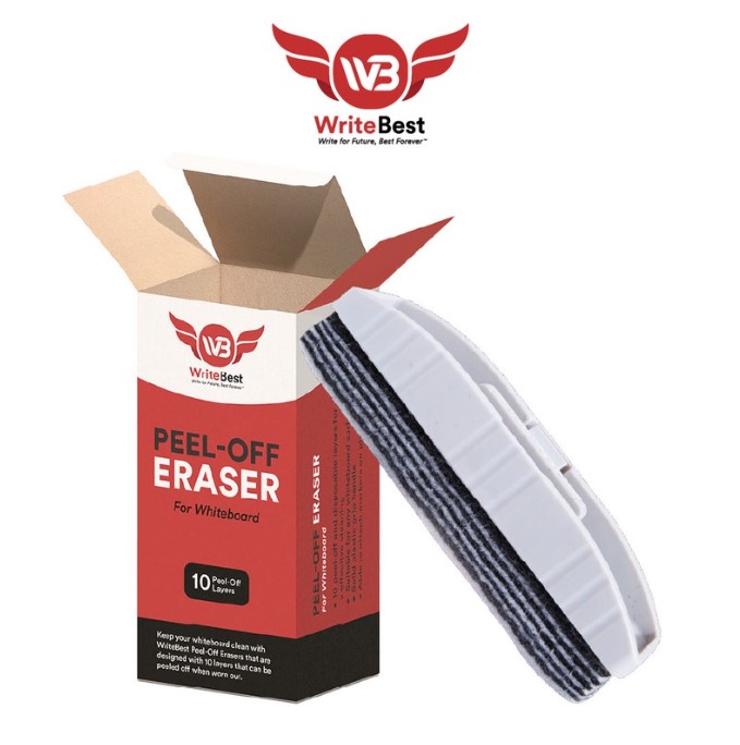 [BIG] Writebest Peel Off White      /      Black Whiteboard Eraser(non-magnet)