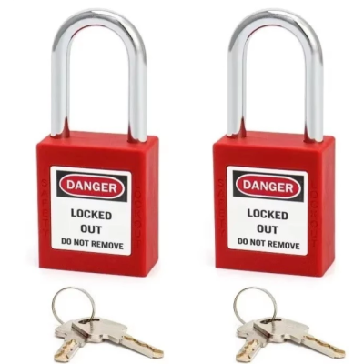 38mm Safety Padlock 2 Keys Per Lock with Tag Warning Signs