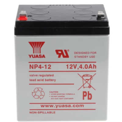 *Yuasa 12V NP4-12 Sealed Lead Acid Battery, 4Ah