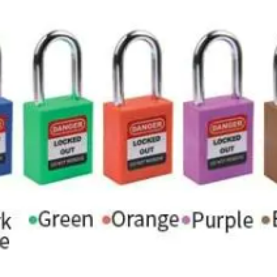 38mm Steel Shackle Safety Padlock P38S, BLUE c w label