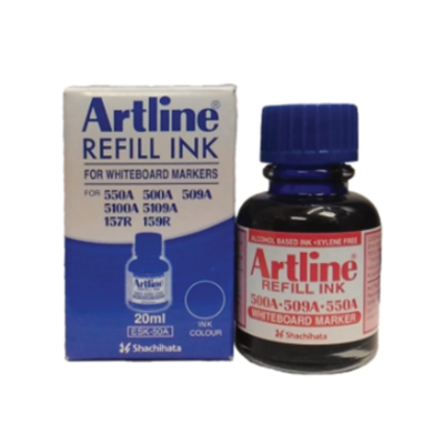 Artline Refill Ink for Whiteboard Marker 500A, 509A & 550A - 20ml BLUE