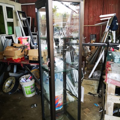 *4 Layers Glass Cabinet [Custom Made] with Aluminum MB Color